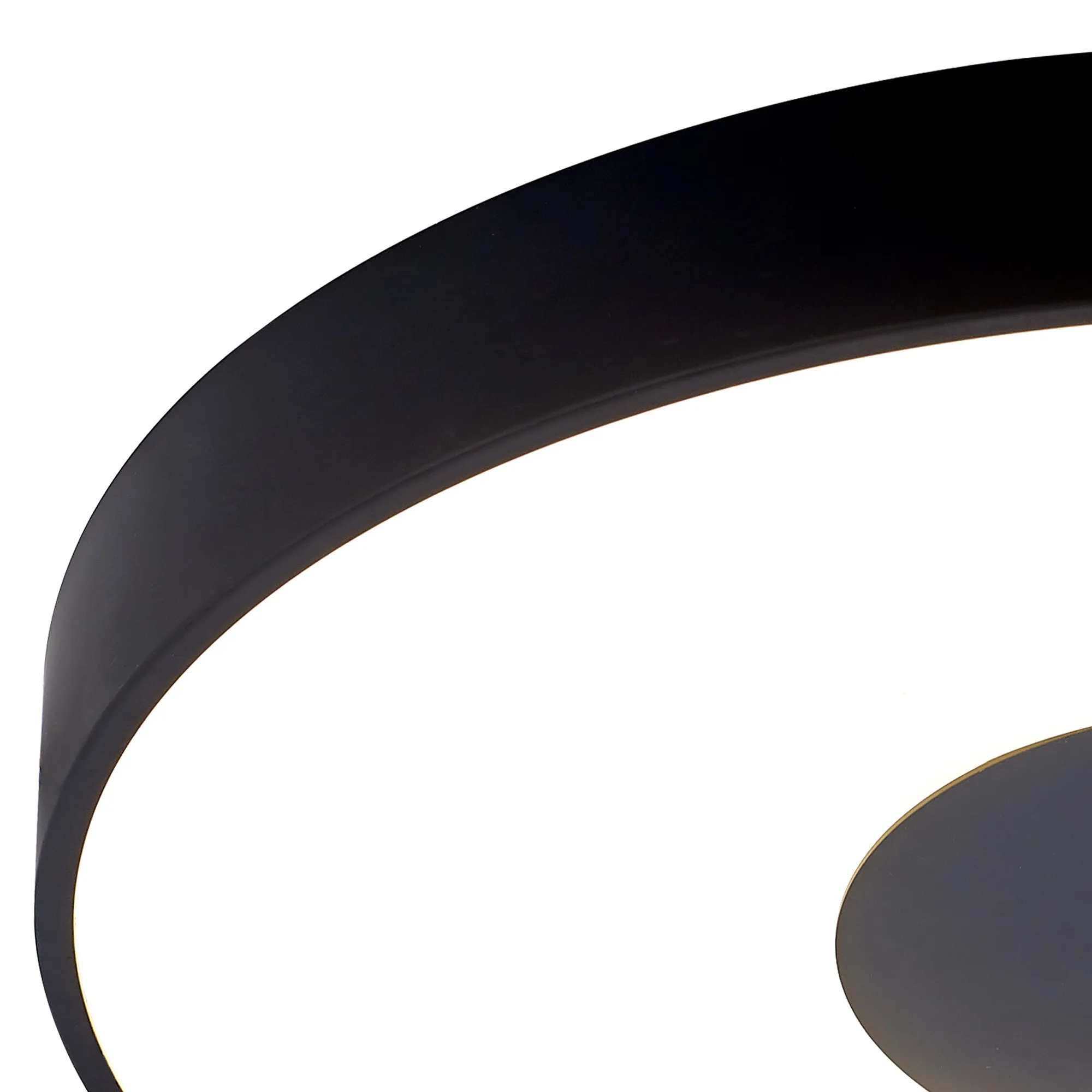 Coin 100W LED Round  Flush Ceiling Black M7561  Mantra Coin Round